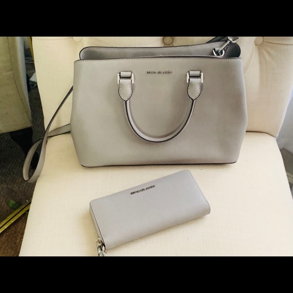 grey mk purse
